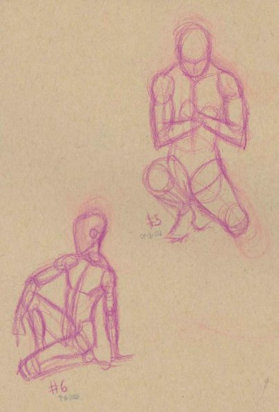 Figures on Paper Quick Sketches