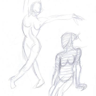 Gesture Drawing - Dancing and Seated Womens