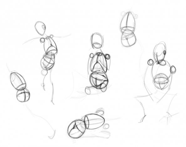 Quick Pelvis and Ribcage Sketches III